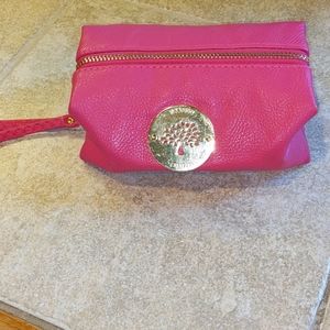 Pink Mulberry mini bag / wristlet/ cosmetic